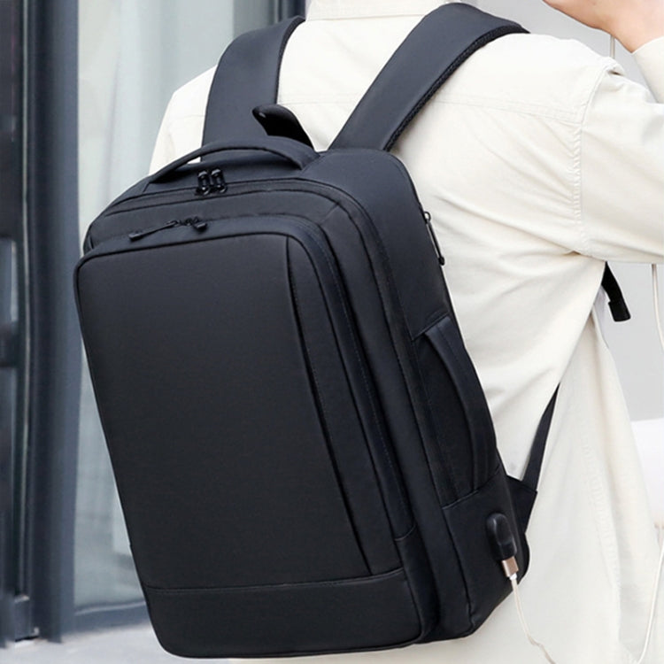Sac à dos d'affaires étanche extensible pour ordinateur portable avec port USB