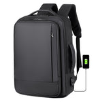 Sac à dos d'affaires étanche extensible pour ordinateur portable avec port USB