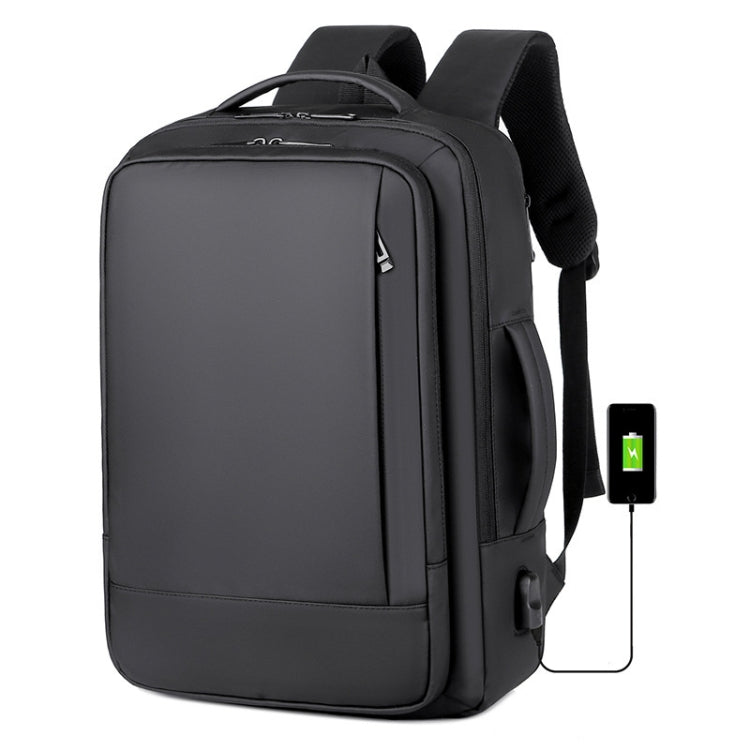 Sac à dos d'affaires étanche extensible pour ordinateur portable avec port USB