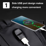 Sac à dos d'affaires étanche extensible pour ordinateur portable avec port USB