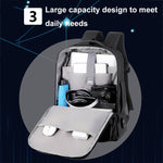 Sac à dos d'affaires étanche extensible pour ordinateur portable avec port USB