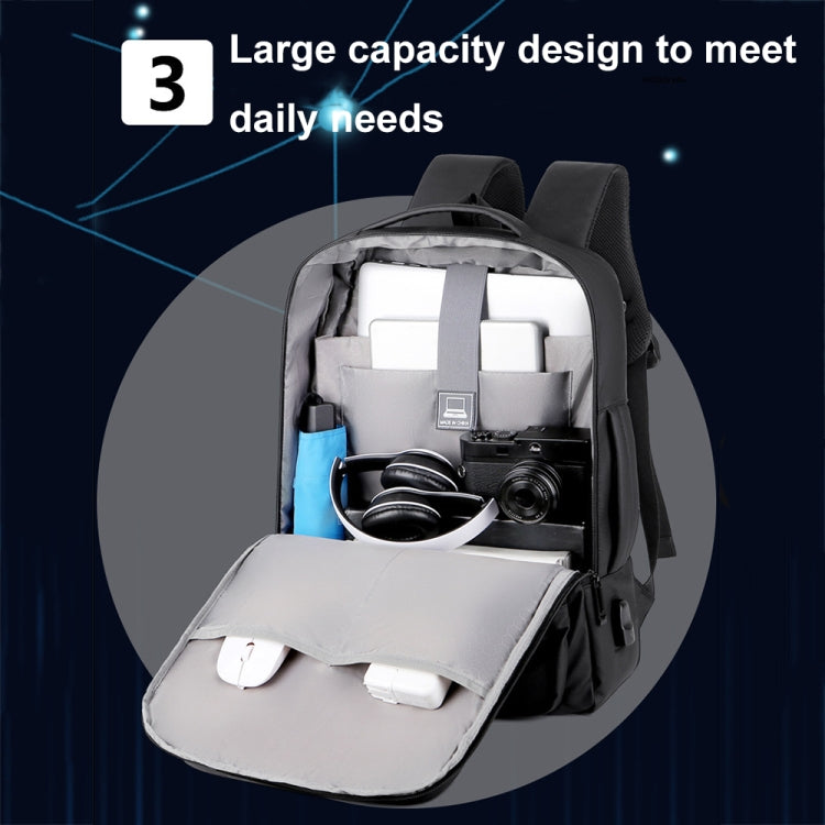 Sac à dos d'affaires étanche extensible pour ordinateur portable avec port USB