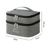 Trousse de Toilette Cosmétique Double Couche Cationique Grande Capacité Trousse de Lavage à Main Épaissie Imperméable Sac de Rangement de Voyage