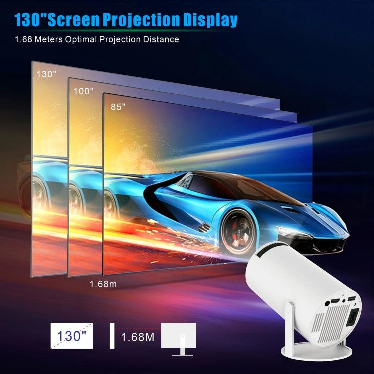 Projecteur intelligent HY300 PRO système Android 11.0 160 lumens portable, prise EU, prise US, prise UK, prise AU