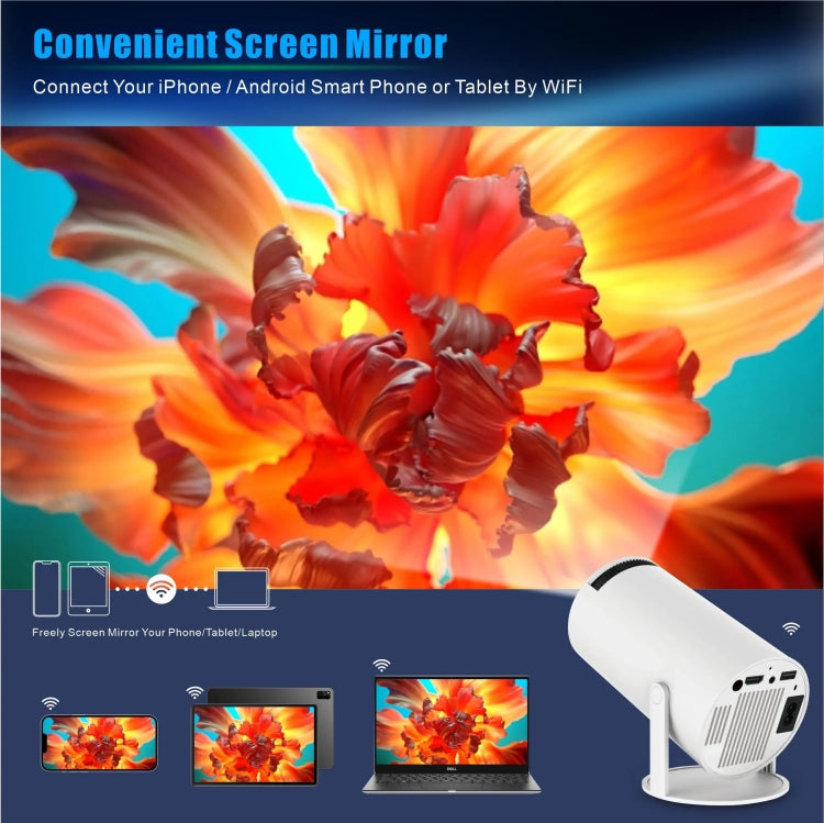 Projecteur intelligent HY300 PRO système Android 11.0 160 lumens portable, prise EU, prise US, prise UK, prise AU