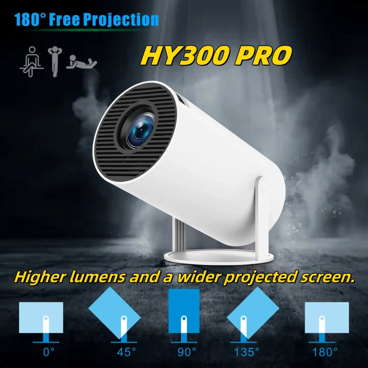 Projecteur intelligent HY300 PRO système Android 11.0 160 lumens portable, prise EU, prise US, prise UK, prise AU