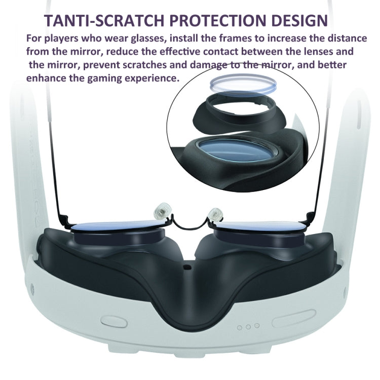 Pour Meta Quest 3 VR Lunettes Protecteur de Lentille Cadre pour Empêcher Vos Lunettes de Rayer les Lentilles VR