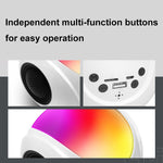 Enceinte Bluetooth mini carte TWS SY-688 avec lumière RGB colorée, SY-688 Blanc