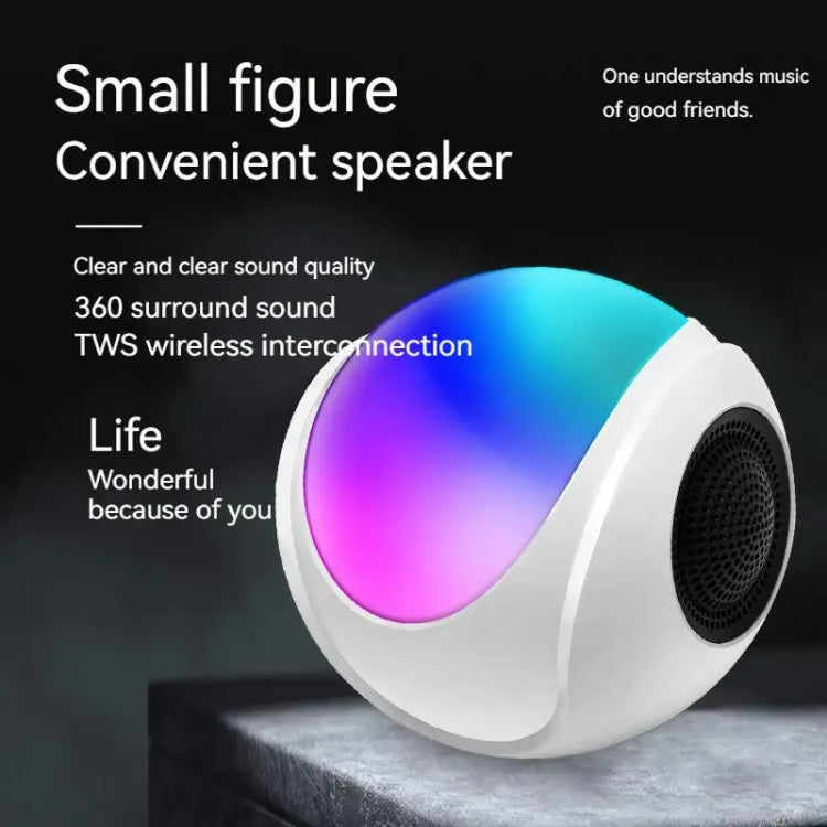 Enceinte Bluetooth mini carte TWS SY-688 avec lumière RGB colorée, SY-688 Blanc