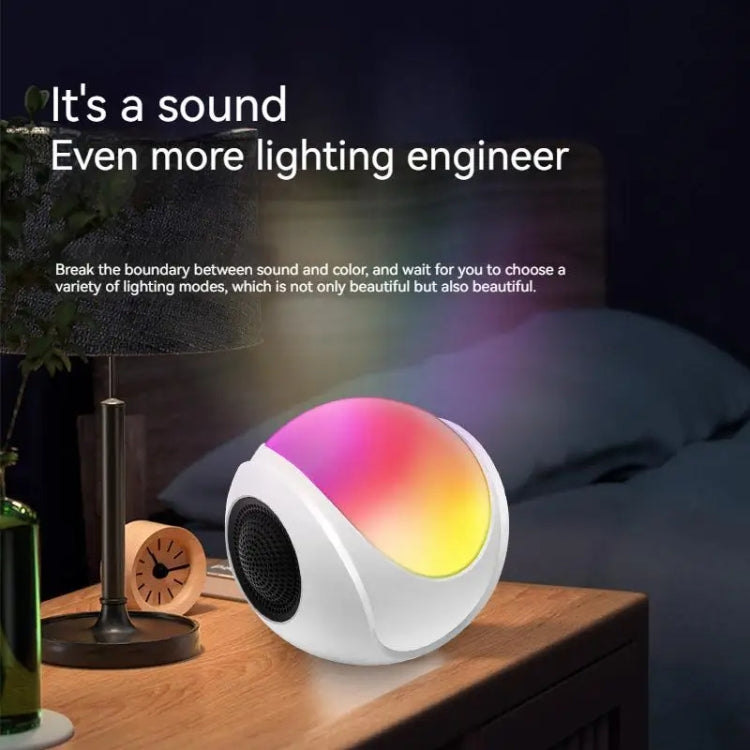 Enceinte Bluetooth mini carte TWS SY-688 avec lumière RGB colorée, SY-688 Blanc