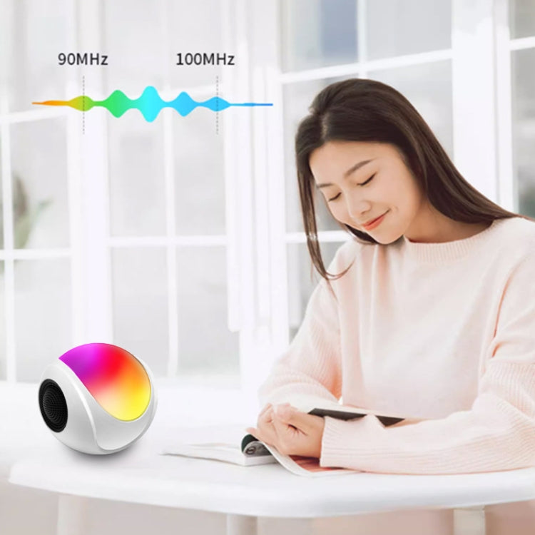 Enceinte Bluetooth mini carte TWS SY-688 avec lumière RGB colorée, SY-688 Blanc