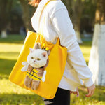 Sac bandoulière extensible pour chat et petit chien, M, L