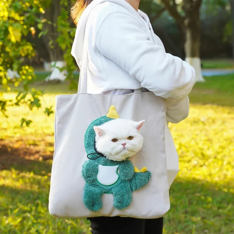 Sac bandoulière extensible pour chat et petit chien, M, L