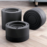 Pieds de machine à laver antidérapants, rehaussants, fixes, amortisseurs, noirs 3,5 cm, noirs 6 cm, noirs 8,5 cm