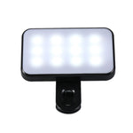 Lumière de remplissage selfie rechargeable à clipser avec 3 températures de couleur pour téléphone, ordinateur portable, tablette, réunion, 24 LED