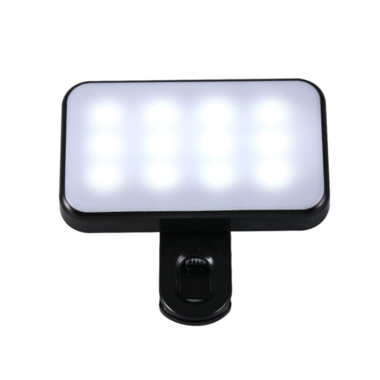 Lumière de remplissage selfie rechargeable à clipser avec 3 températures de couleur pour téléphone, ordinateur portable, tablette, réunion, 24 LED