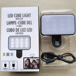 Lumière de remplissage selfie rechargeable à clipser avec 3 températures de couleur pour téléphone, ordinateur portable, tablette, réunion, 24 LED