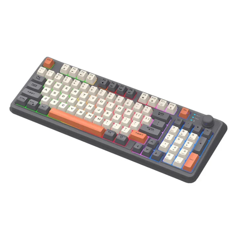 Clavier mécanique sans fil Bluetooth double mode XUNSVFOX K94 pour jeu, bureau, ordinateur portable