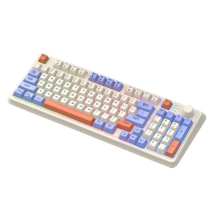 Clavier mécanique sans fil Bluetooth double mode XUNSVFOX K94 pour jeu, bureau, ordinateur portable