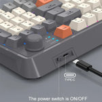 Clavier mécanique sans fil Bluetooth double mode XUNSVFOX K94 pour jeu, bureau, ordinateur portable