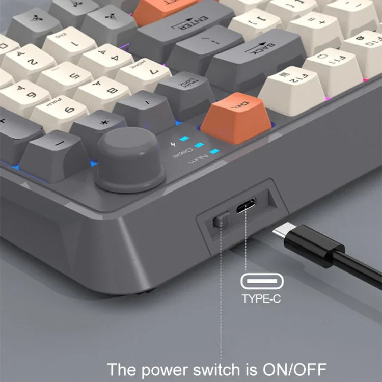 Clavier mécanique sans fil Bluetooth double mode XUNSVFOX K94 pour jeu, bureau, ordinateur portable