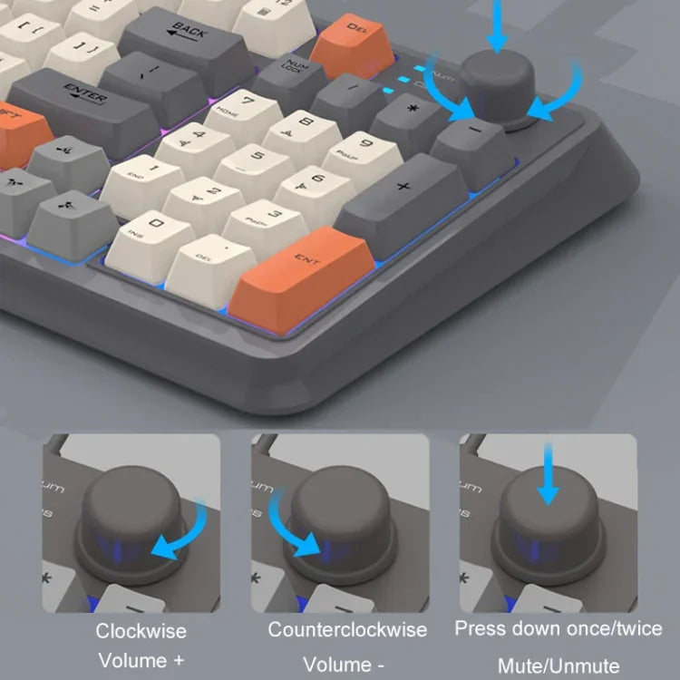 Clavier mécanique sans fil Bluetooth double mode XUNSVFOX K94 pour jeu, bureau, ordinateur portable