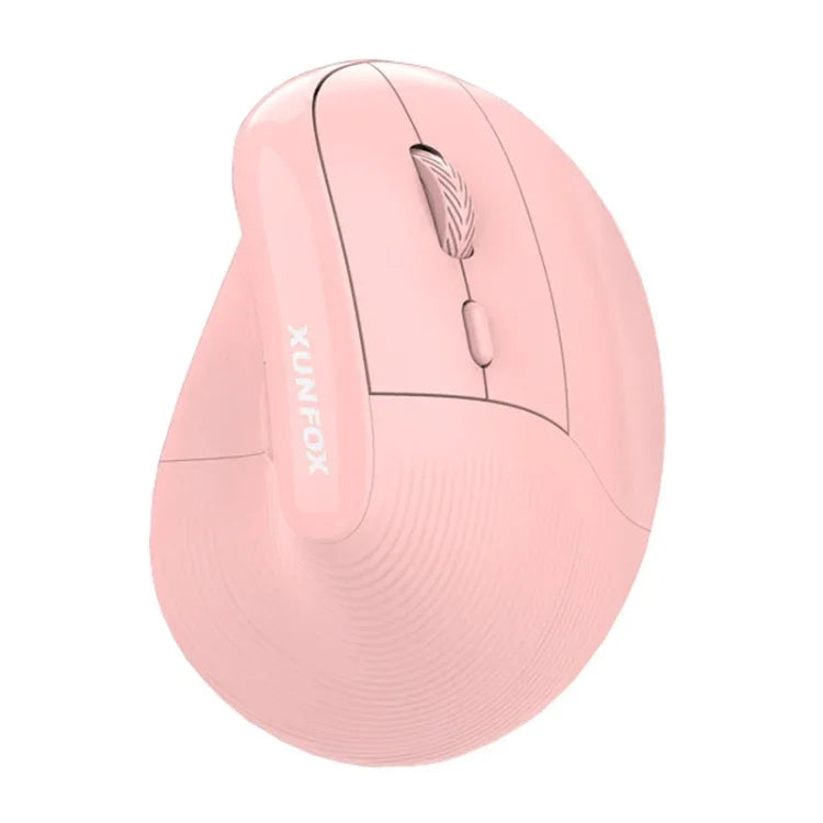 Souris verticale ergonomique sans fil rechargeable double mode XUNSVFOX H5 pour bureau professionnel