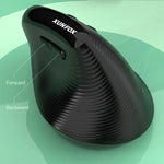 Souris verticale ergonomique sans fil rechargeable double mode XUNSVFOX H5 pour bureau professionnel