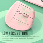 Souris verticale ergonomique sans fil rechargeable double mode XUNSVFOX H5 pour bureau professionnel