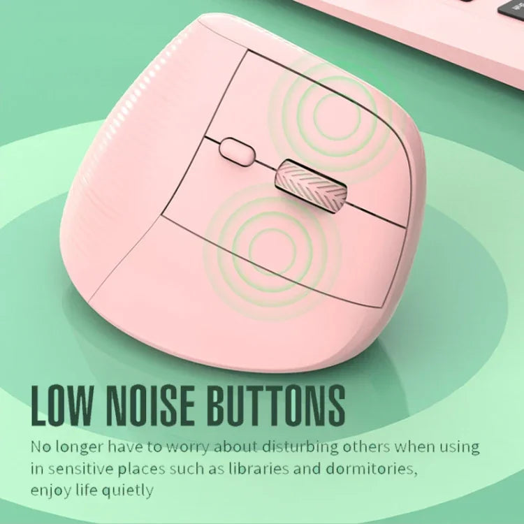 Souris verticale ergonomique sans fil rechargeable double mode XUNSVFOX H5 pour bureau professionnel