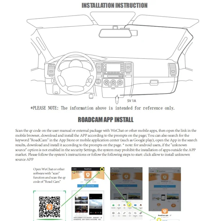 Caméra de tableau de bord Wifi S600 1080P Objectif grand angle 170 degrés Enregistreur de conduite caché pour voiture