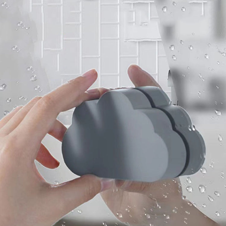 Brosse de nettoyage nuages en éponge absorbante pour lavabo de salle de bain anti-calcaire, gris