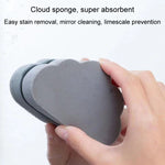 Brosse de nettoyage nuages en éponge absorbante pour lavabo de salle de bain anti-calcaire, gris