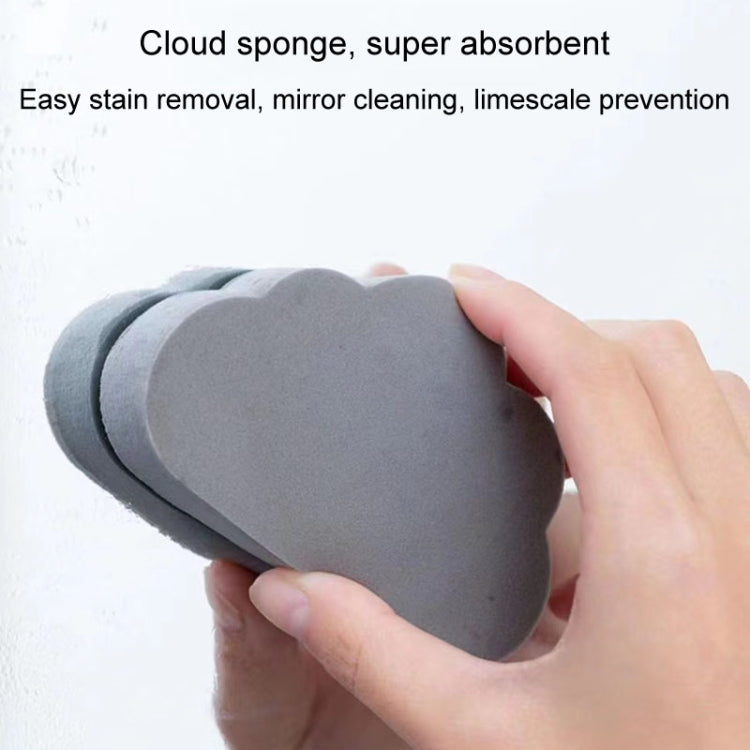 Brosse de nettoyage nuages en éponge absorbante pour lavabo de salle de bain anti-calcaire, gris