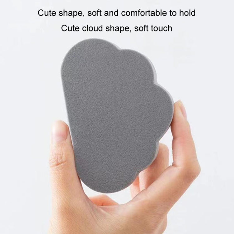 Brosse de nettoyage nuages en éponge absorbante pour lavabo de salle de bain anti-calcaire, gris
