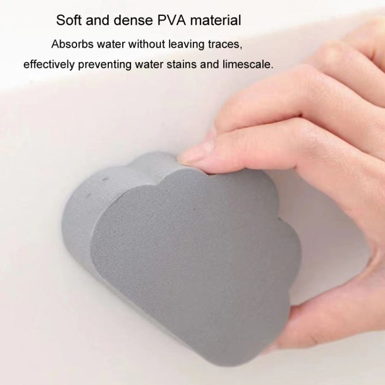 Brosse de nettoyage nuages en éponge absorbante pour lavabo de salle de bain anti-calcaire, gris