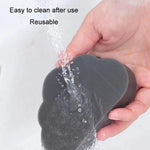 Brosse de nettoyage nuages en éponge absorbante pour lavabo de salle de bain anti-calcaire, gris