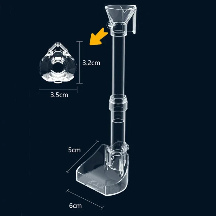 Tube d'alimentation pour aquarium en acrylique, petit tube d'alimentation pour poissons, 13-18cm, 20-32cm