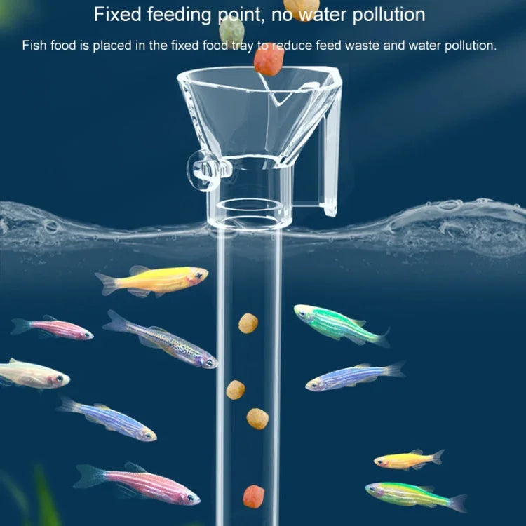 Tube d'alimentation pour aquarium en acrylique, petit tube d'alimentation pour poissons, 13-18cm, 20-32cm