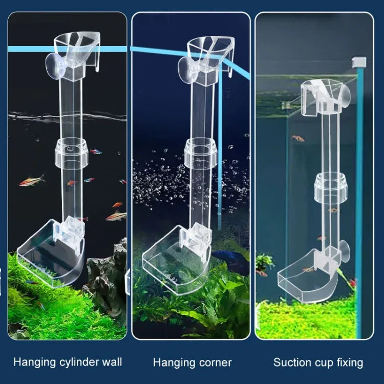 Tube d'alimentation pour aquarium en acrylique, petit tube d'alimentation pour poissons, 13-18cm, 20-32cm