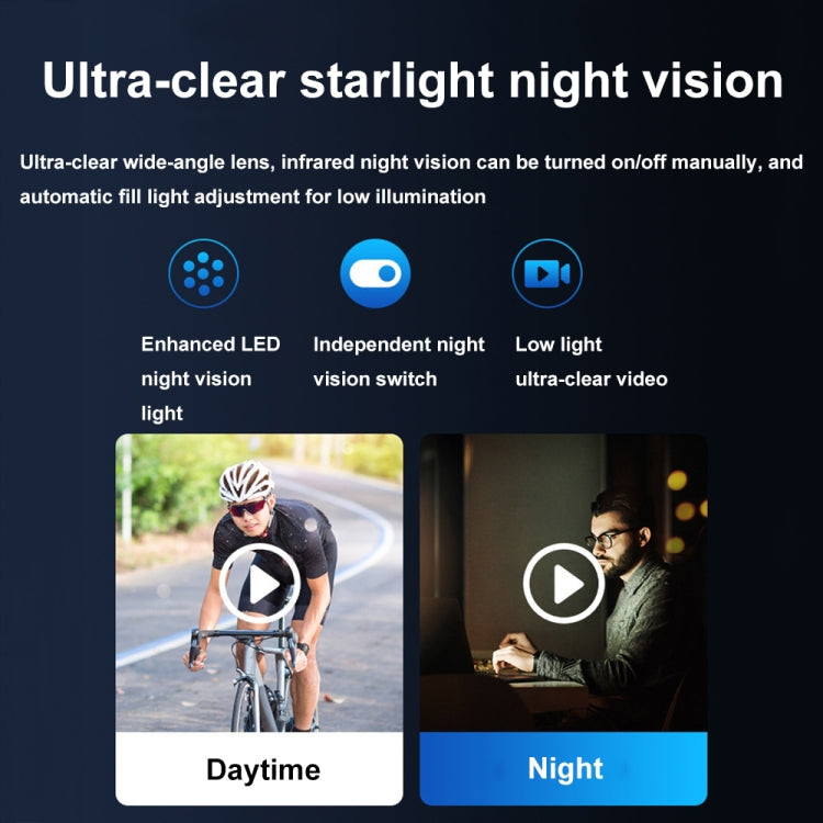Mrobo D6 Caméra rotative 1080P Enregistreur vidéo avec vision nocturne et clip arrière, sans mémoire, 16 Go, 32 Go, 64 Go, 128 Go
