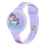 Pour AirTag 2e génération / AirTag 1re génération, bracelet de montre de dessin animé, localisateur, housse de protection en silicone, étui anti-perte