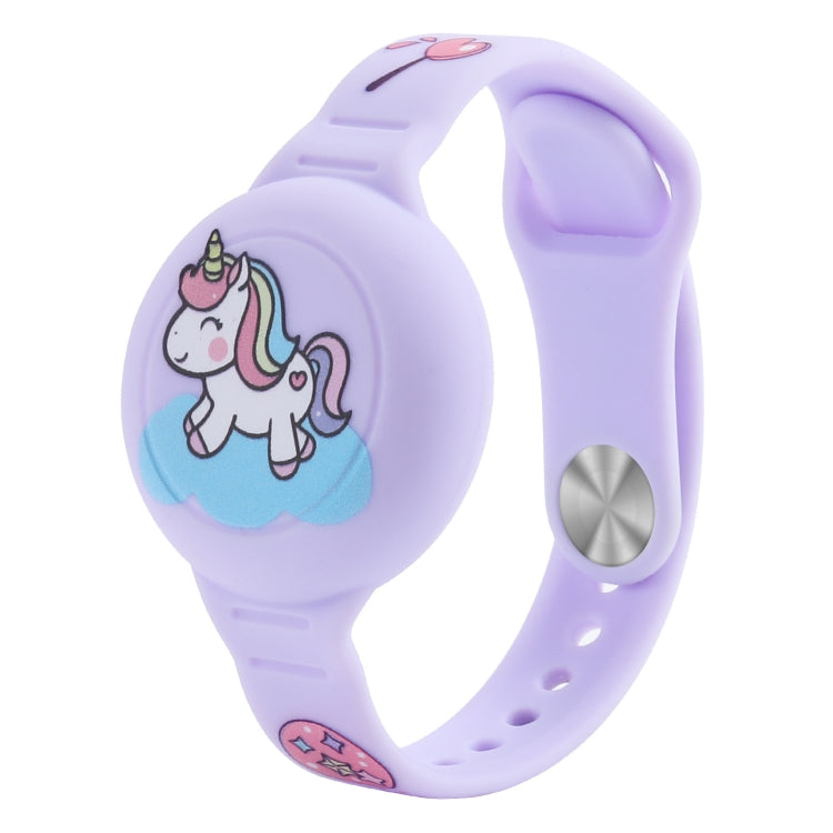 Pour AirTag 2e génération / AirTag 1re génération, bracelet de montre de dessin animé, localisateur, housse de protection en silicone, étui anti-perte