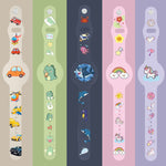 Pour AirTag 2e génération / AirTag 1re génération, bracelet de montre de dessin animé, localisateur, housse de protection en silicone, étui anti-perte