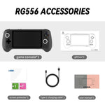 Console de jeu portable ANBERNIC RG556, système Android 13, écran AMOLED 5,48 pouces, Wi-Fi, Bluetooth, 128 Go + 128 Go ou 128 Go + 256 Go