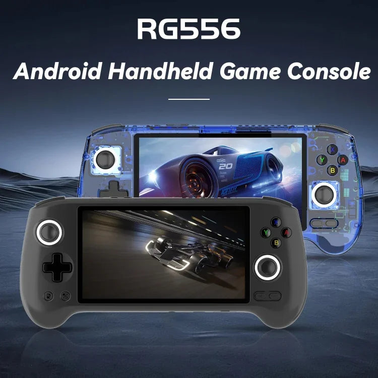 Console de jeu portable ANBERNIC RG556, système Android 13, écran AMOLED 5,48 pouces, Wi-Fi, Bluetooth, 128 Go + 128 Go ou 128 Go + 256 Go