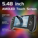 Console de jeu portable ANBERNIC RG556, système Android 13, écran AMOLED 5,48 pouces, Wi-Fi, Bluetooth, 128 Go + 128 Go ou 128 Go + 256 Go