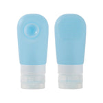 Bouteille de voyage portable de 60 ml à ventouse en silicone avec brosse, bleue, verte, rose