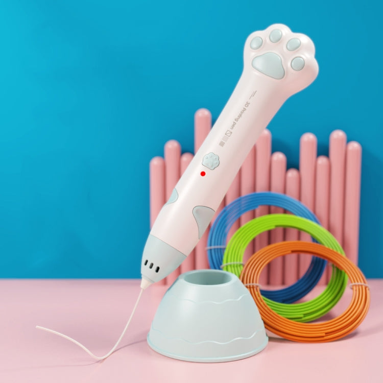 Stylo d'impression 3D Griffe de chat, rechargeable par USB, basse température, pour enfants, graffiti 3D, Vert menthe, Rose Sakura