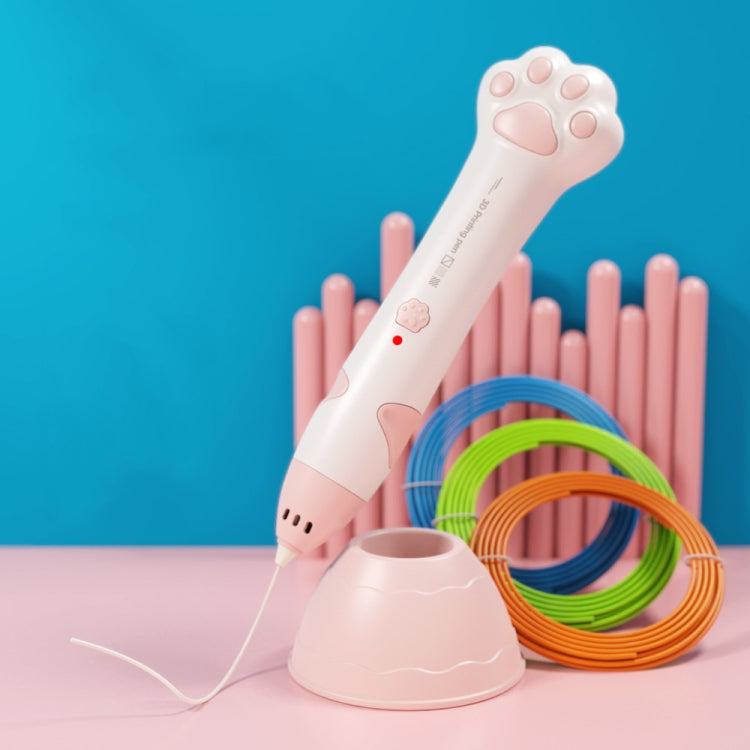 Stylo d'impression 3D Griffe de chat, rechargeable par USB, basse température, pour enfants, graffiti 3D, Vert menthe, Rose Sakura